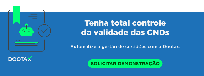 controle de vencimento de certidões negativas